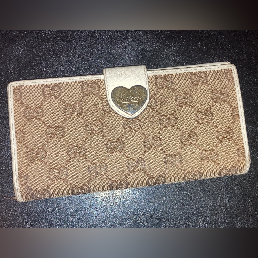 Vintage Gucci Canvas Long Wallet